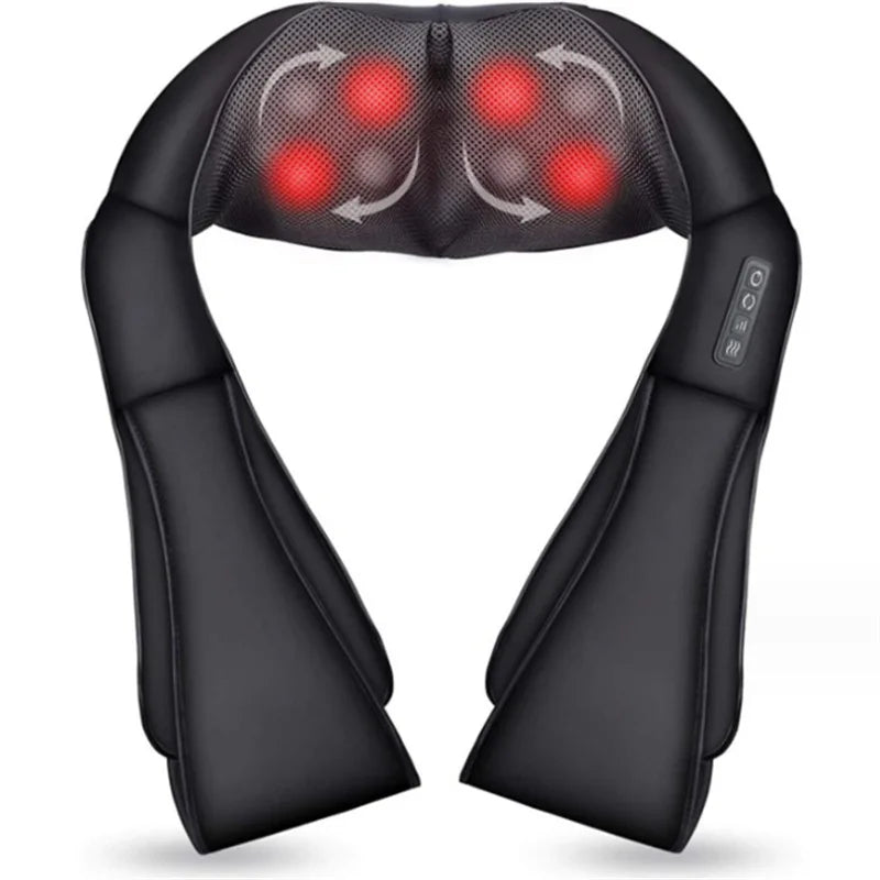 Kneading Massage Shawl Cervical Spine Simulation Massager Multi-functional Car Home Electric Forward and Reverse Massage Shawl