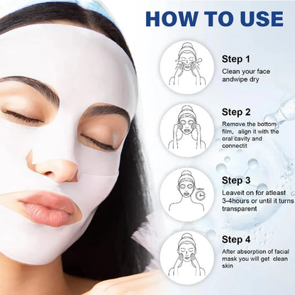 Deep Collagen Anti Wrinkle Lifting Mask Collagen Face Mask Overnight, Deep Collagen Mask for Lifting Firming Moisturizing(4Pack)
