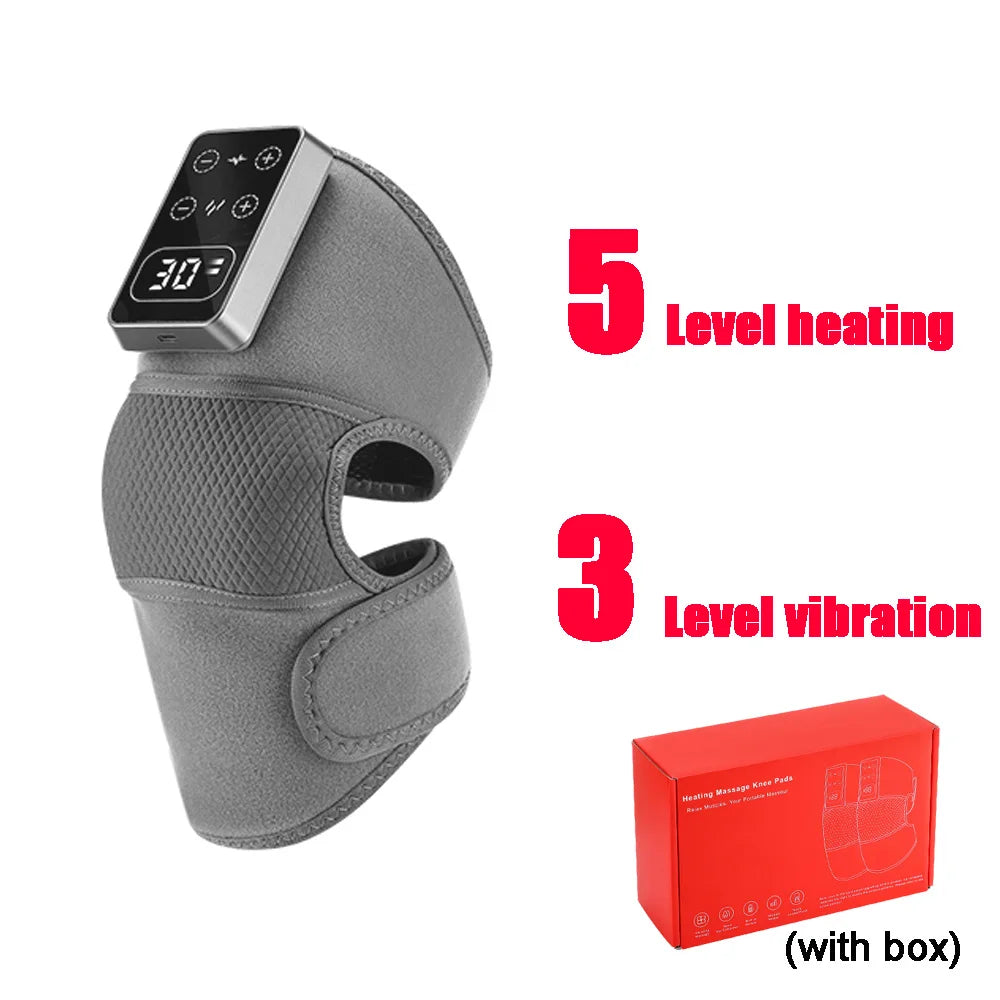 Cordless Thermal Knee Pad Knee Heating Massager Vibration Leg Arm Knee Joint Brace Muscle Relax Joint Brace Muscle Relaxation