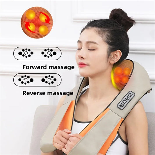 Kneading Massage Shawl Cervical Spine Simulation Massager Multi-functional Car Home Electric Forward and Reverse Massage Shawl