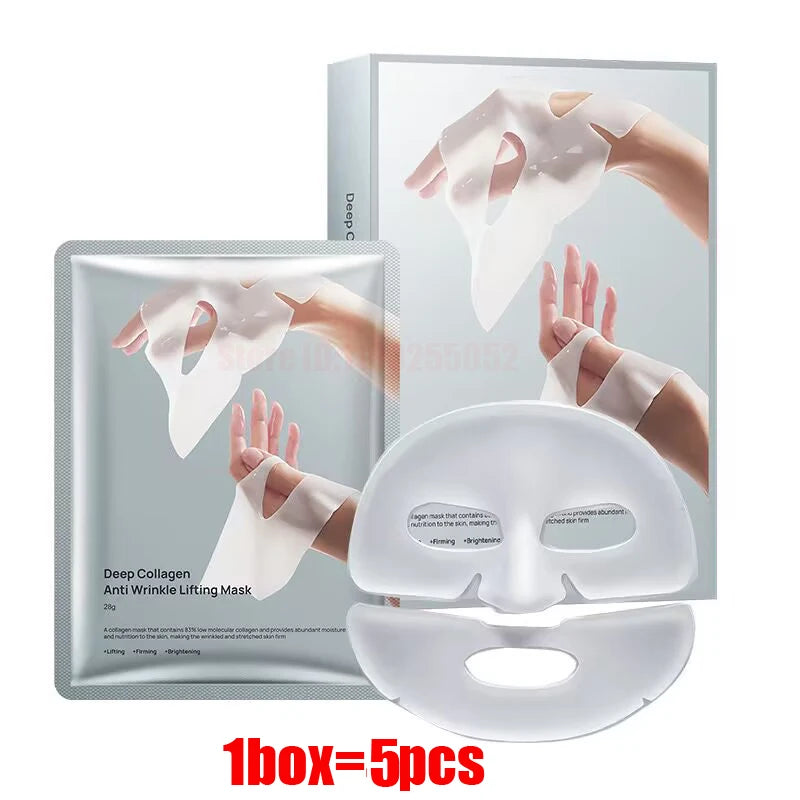 Deep Collagen Anti Wrinkle Lifting Mask Collagen Face Mask Overnight, Deep Collagen Mask for Lifting Firming Moisturizing(4Pack)